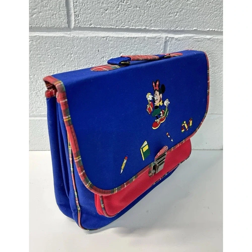 Vintage Minnie Mouse School Girl Square Disney Mini Kids Flip Top Backpack